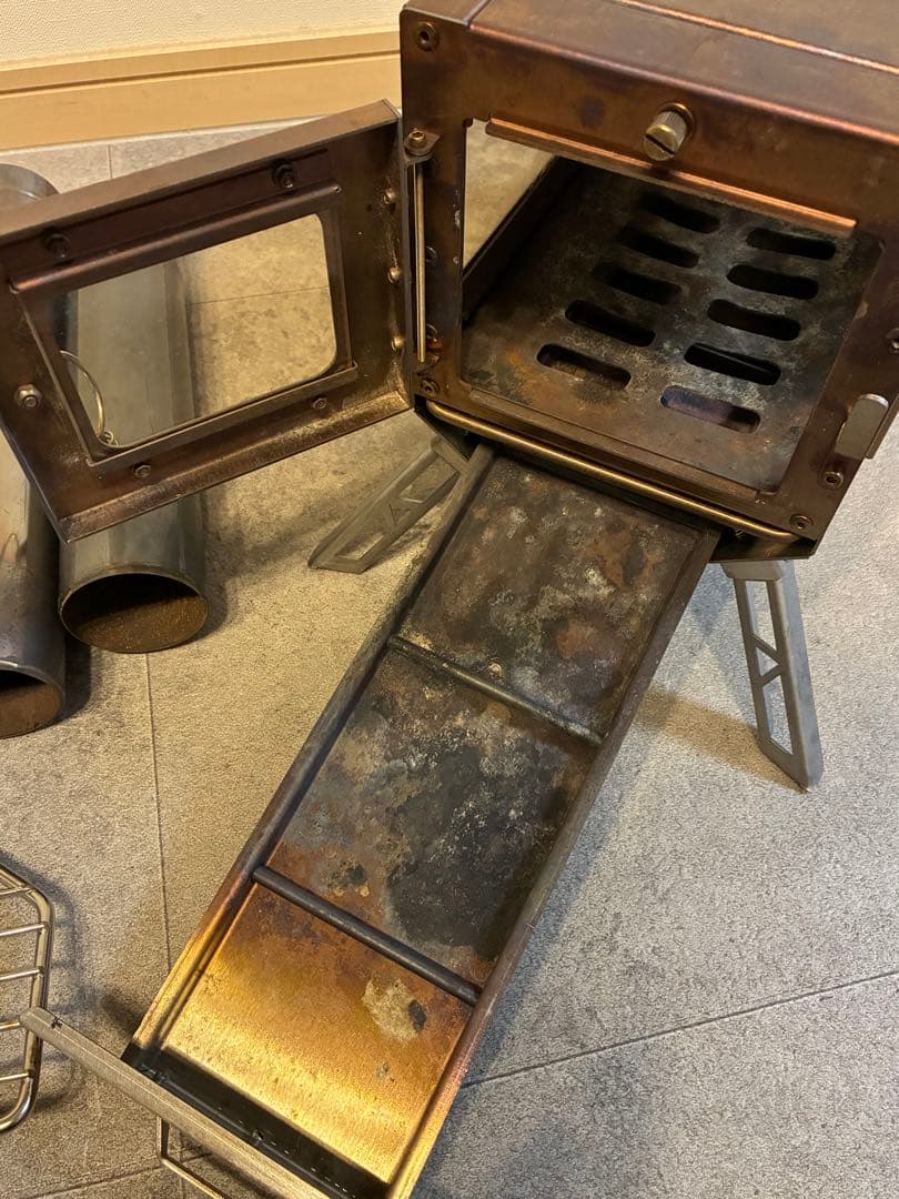 VASTLAND ステンレス薪ストーブ　延長煙突付き