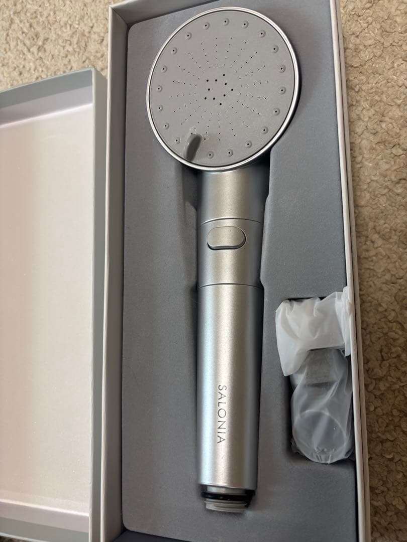 SALONIA シャワーヘッド ファインバブルクリア サロニア　シルバー