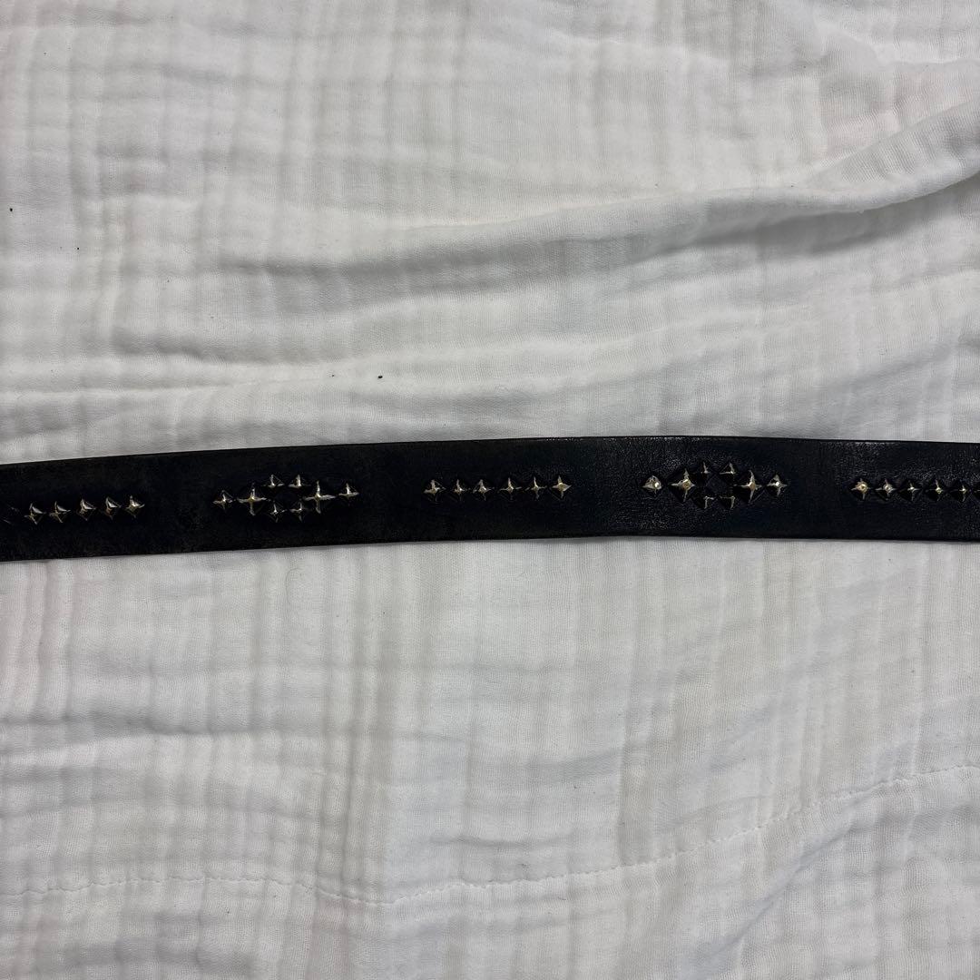 Ys for men スタッズ付き黒レザーベルト　ヴィンテージ　激レア