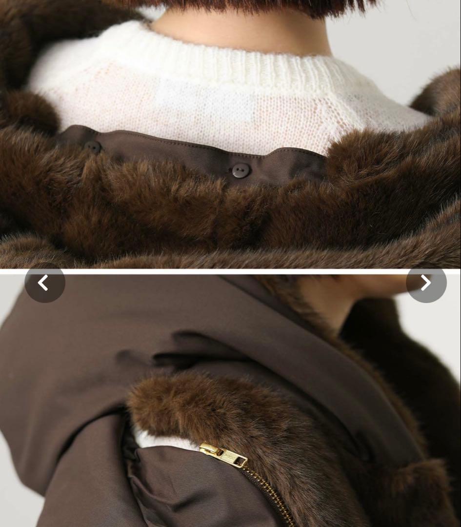 【最終価格】Greedy Brilliant 取り外しファー付き中綿フードコート