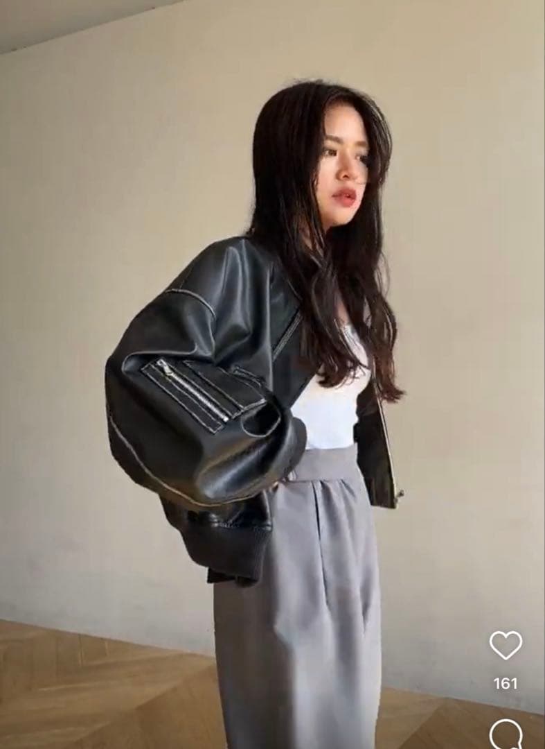 シールームリン　ヴィンテージエコレザーブルゾンVintage ECO