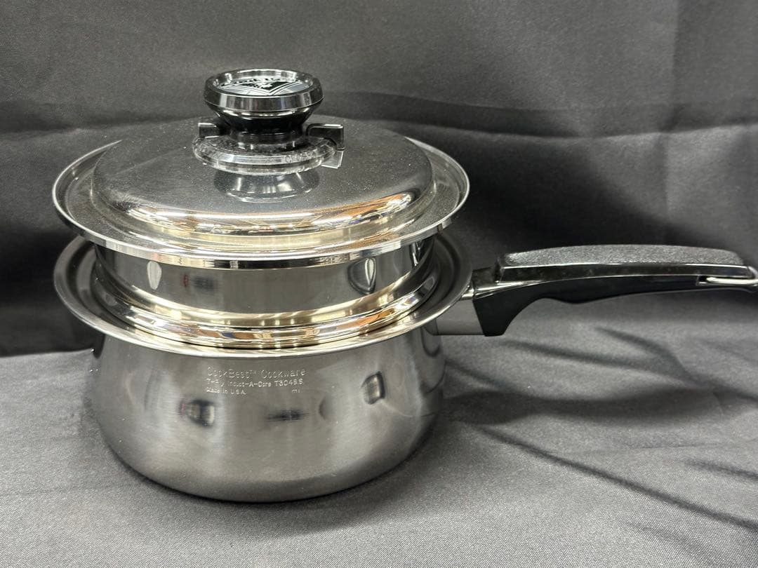 【保管品】Cook Best T304 7-Ply 片手鍋　2段　19cm