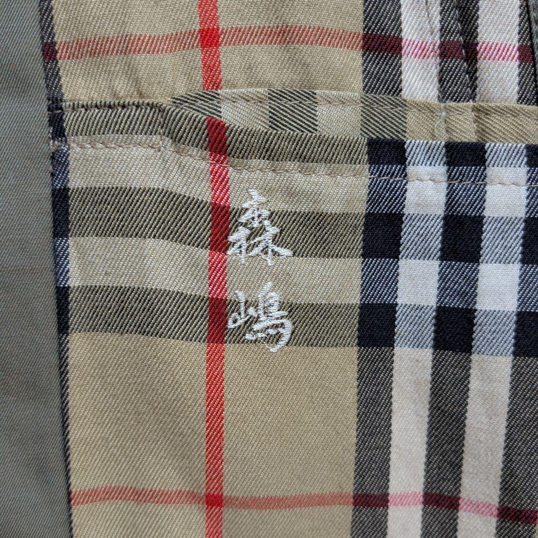 美品 英国製 80s バーバリー ステンカラーコート メンズ 玉虫 88B
