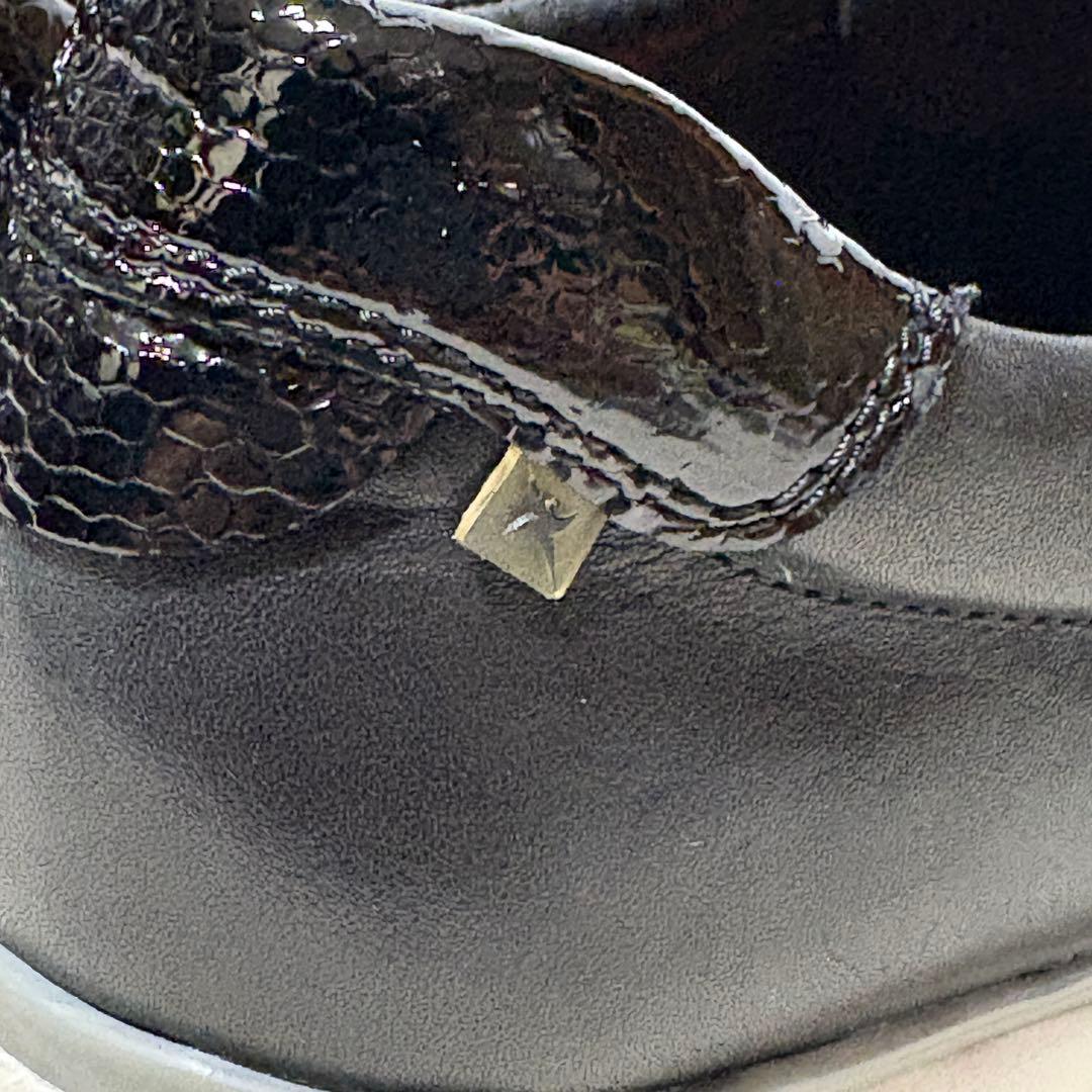 【Xsensible】 ストレッチウォーカー 37 黒 革 健康 綺麗 23.5