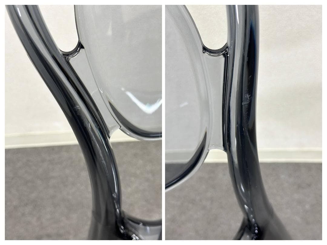 ■カリガリス■パリジェンヌ　ダイニングチェア　スモークグレー　スタッキング