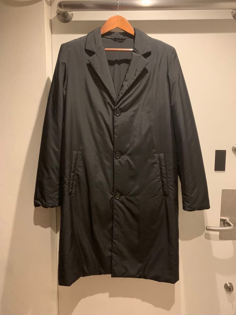 k*i様 美品 JIL SANDER チェスターコート 46 黒 ナイロン