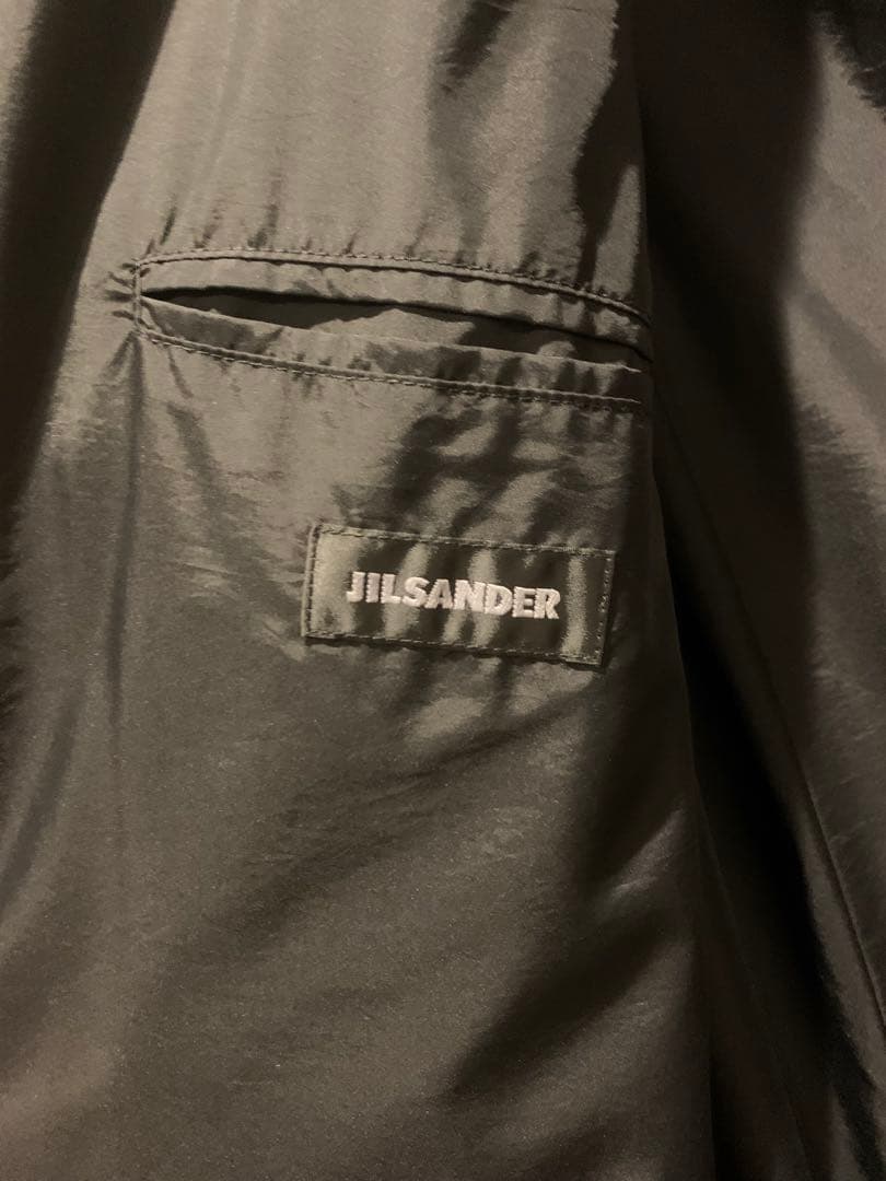 k*i様 美品 JIL SANDER チェスターコート 46 黒 ナイロン