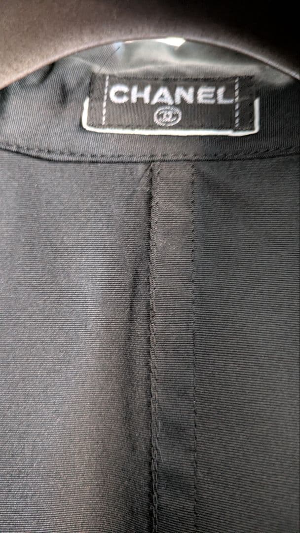 CHANEL ブラック トレンチコート　ビンテージ