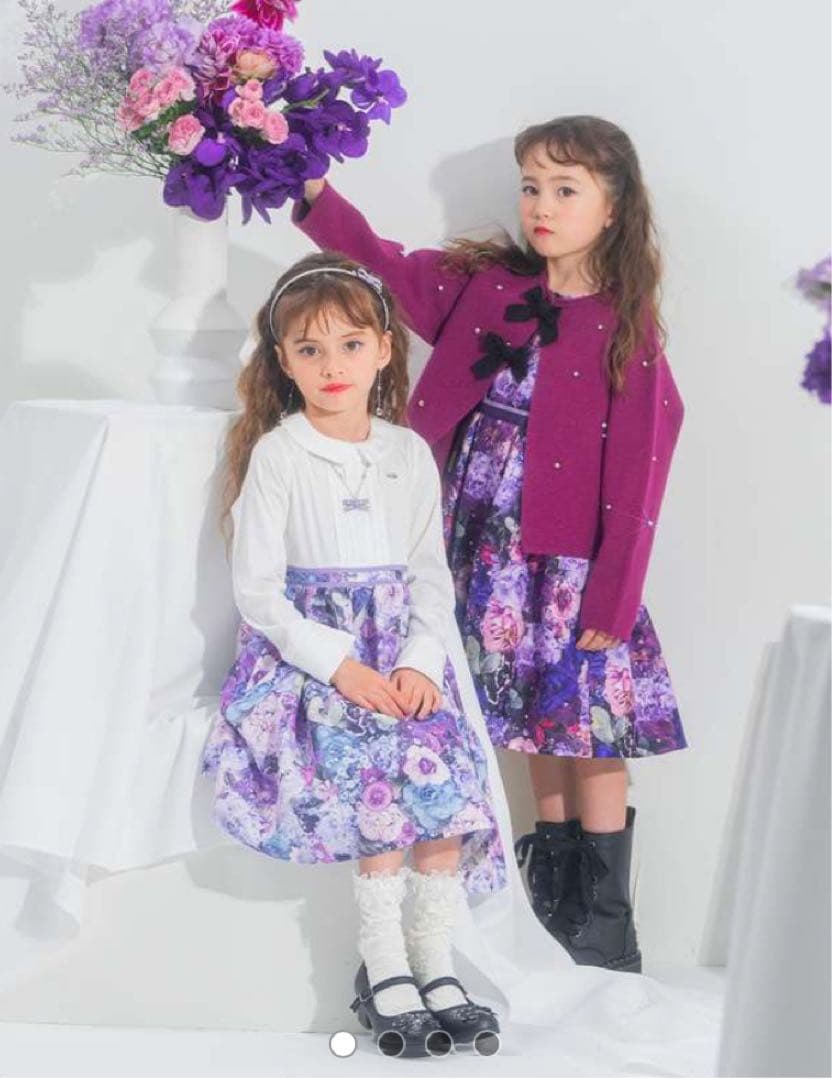 新品　ANNA SUI mini アナスイミニ　花柄ワンピース 140