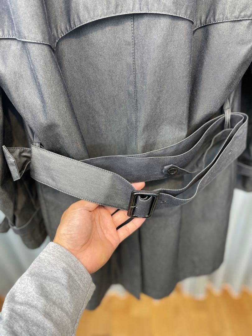 PSポールスミス トレンチコート　無地　灰色　コットン　S ライナー・ベルト付