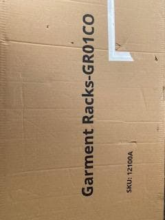 ハンガーラック ワードローブ クローゼット 衣類収納 棚付き　500㎏　ブラック