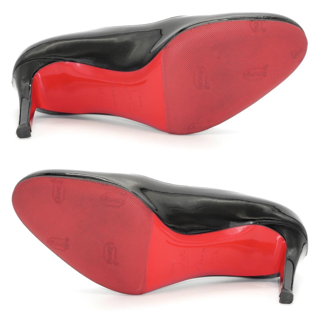 35.5　Christian　Louboutin　ルブタン　黒　エナメル　美品