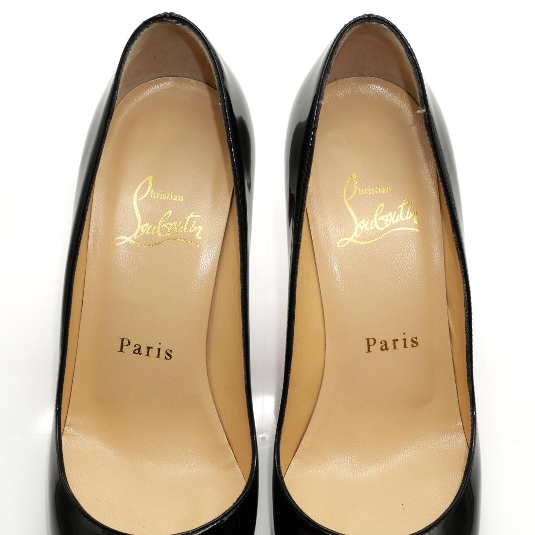 35.5　Christian　Louboutin　ルブタン　黒　エナメル　美品