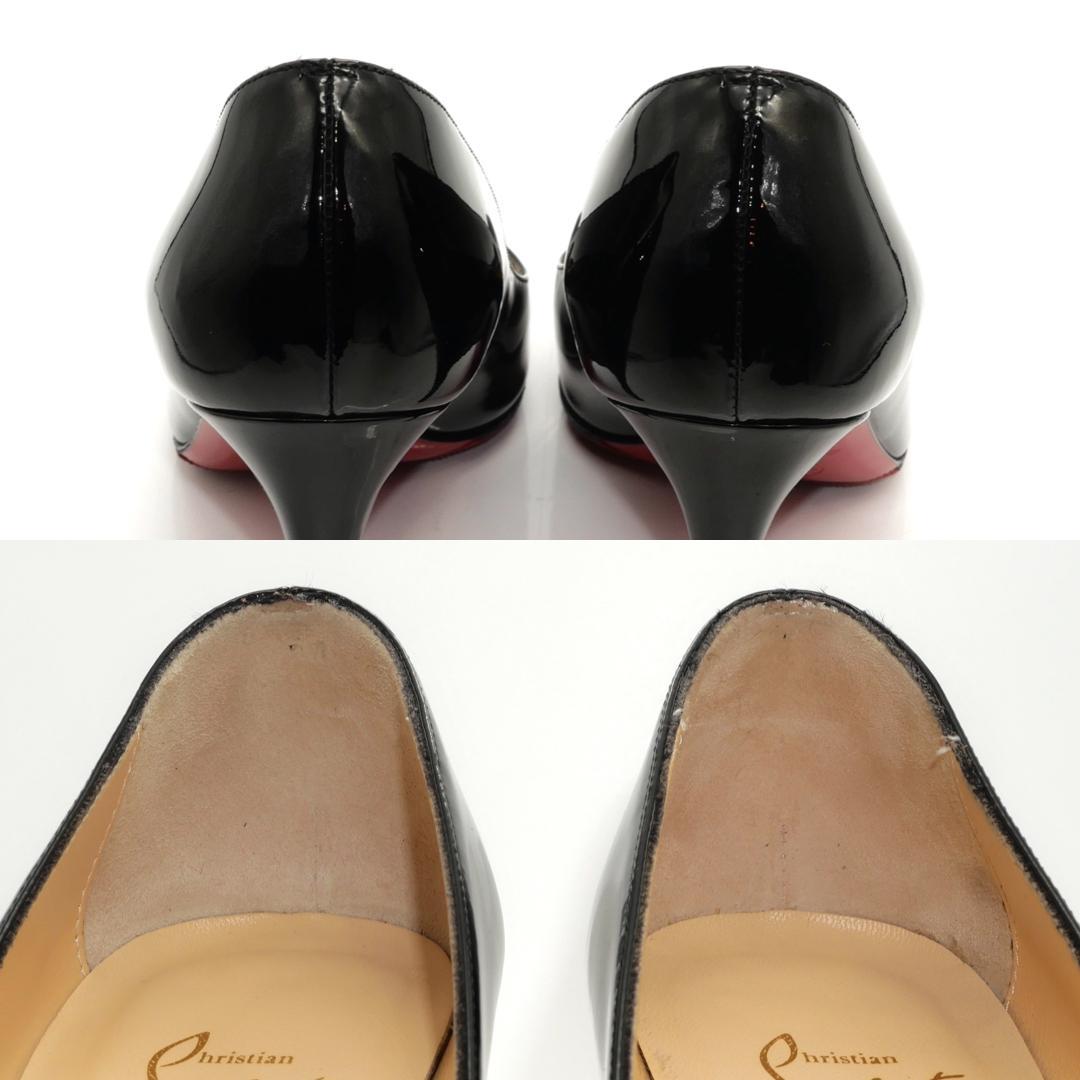 35.5　Christian　Louboutin　ルブタン　黒　エナメル　美品