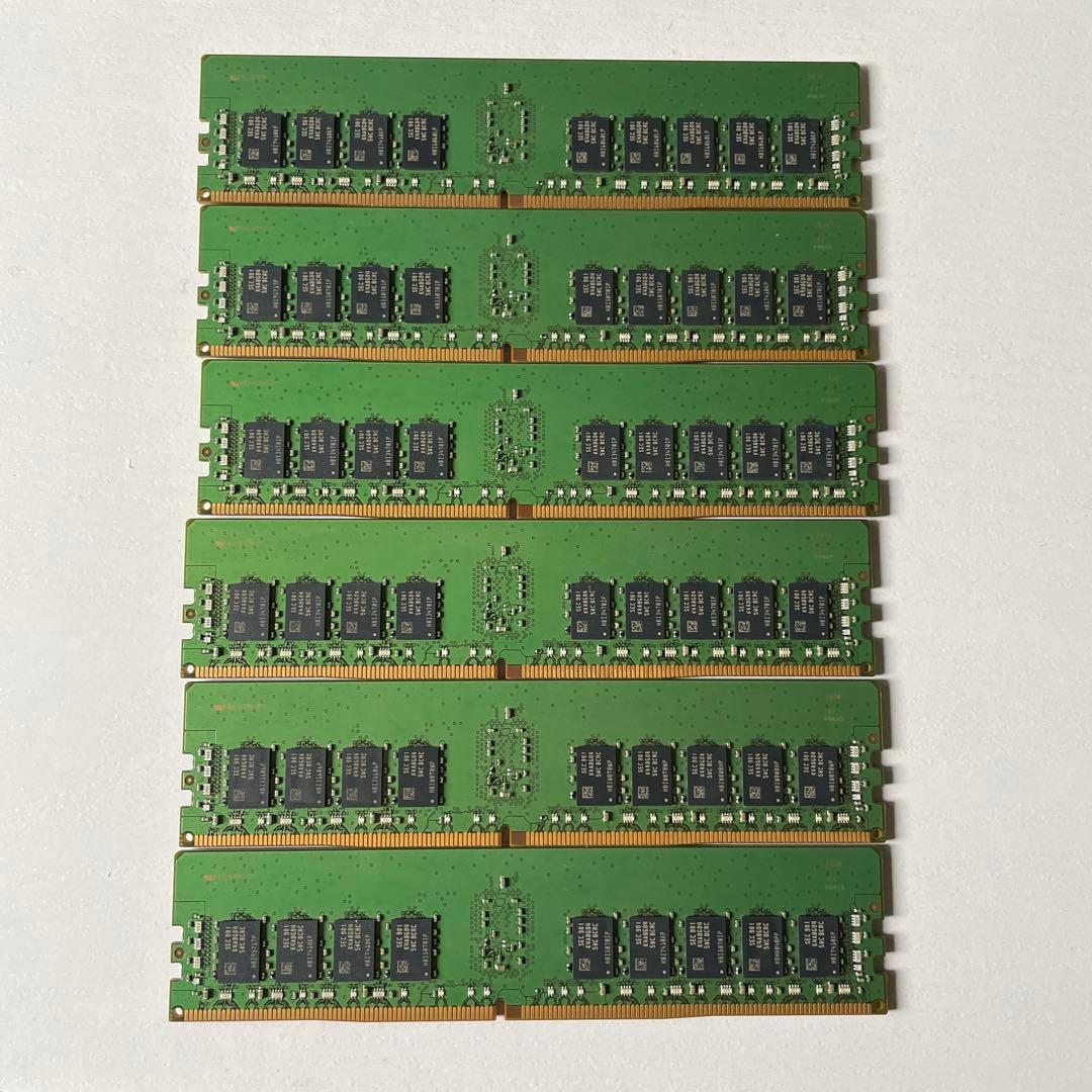 96GB 16GB ×6枚 DDR4 ECC メモリ PC4-2400T