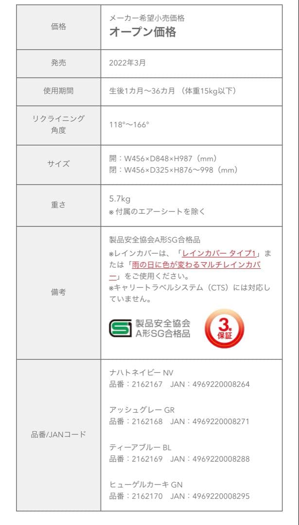 Aprica ラクーナビッテクッション ベビーカー