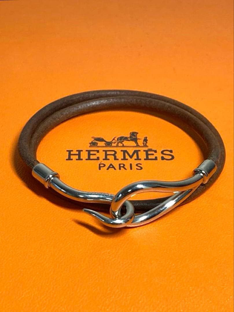 良品　エルメス　ジャンボ　シルバー金具　チョーカー　2連ブレスレット