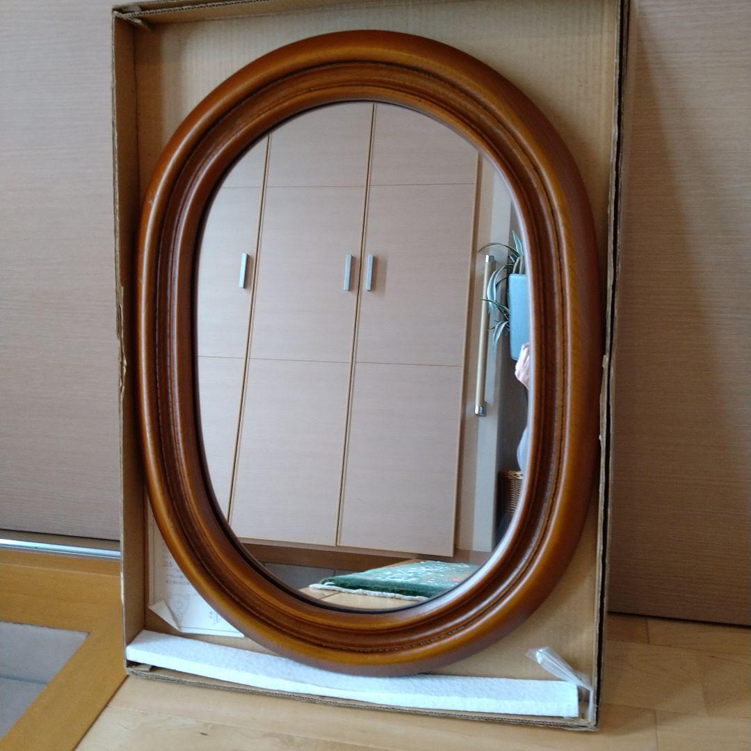 ごまドレNikka／ウォールミラー木製壁掛け