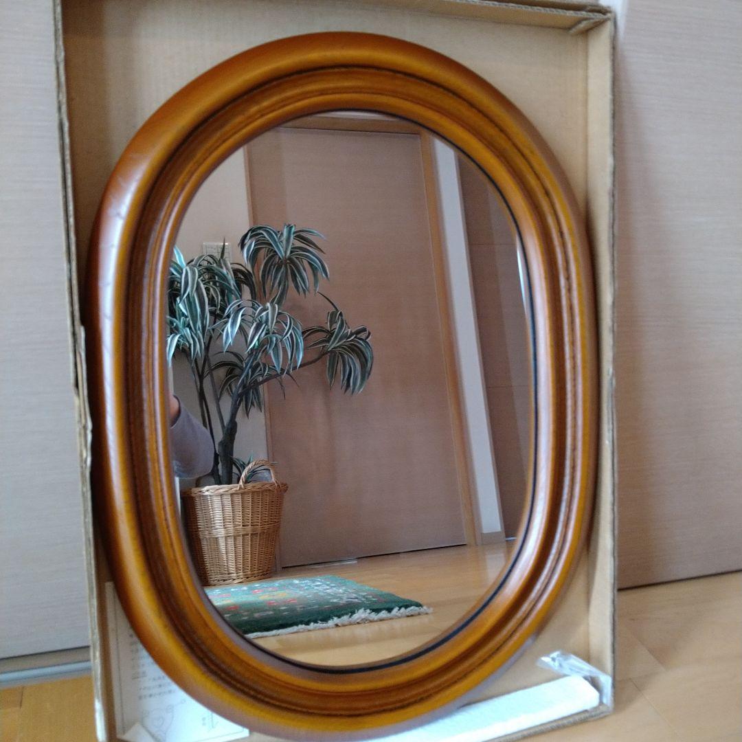 ごまドレNikka／ウォールミラー木製壁掛け