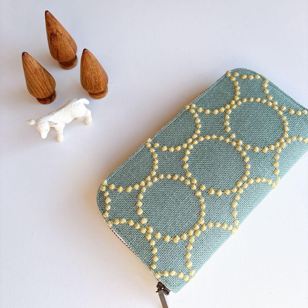 ミナペルホネン☆ラウンドファスナー長財布☆ハンドメイド