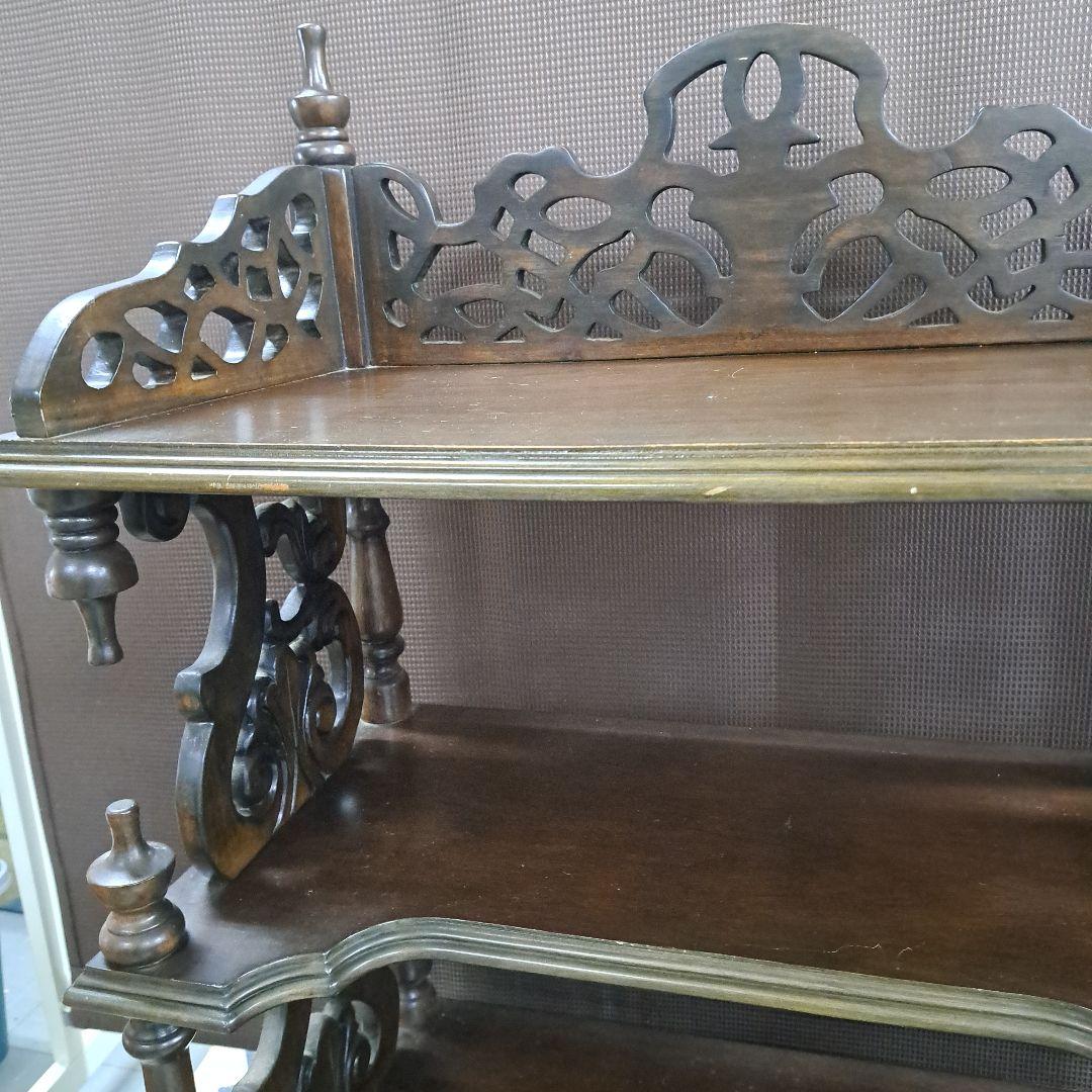 ♡木製彫刻シェルフ 引き出し付き♡