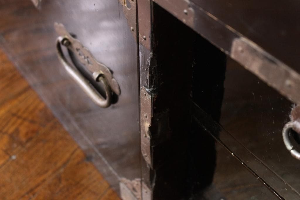 兜金具！庄内箪笥 古家具/古民家/時代箪笥/チェスト/和家具/古道具/古民具