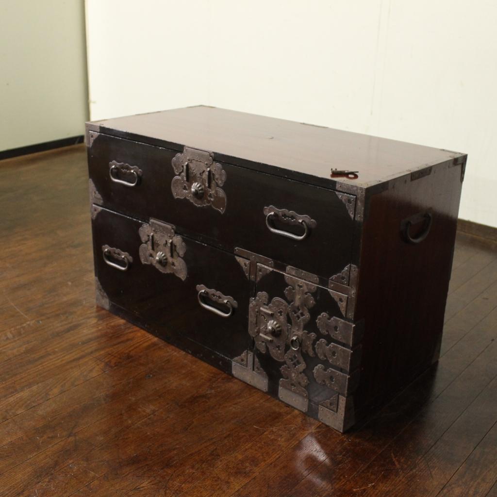 兜金具！庄内箪笥 古家具/古民家/時代箪笥/チェスト/和家具/古道具/古民具