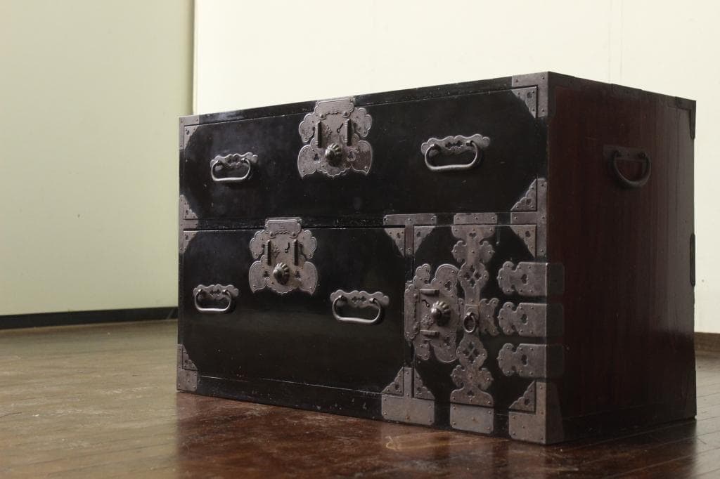 兜金具！庄内箪笥 古家具/古民家/時代箪笥/チェスト/和家具/古道具/古民具