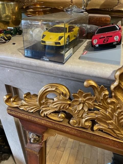 バロック様式 木製ミラー 大きめ