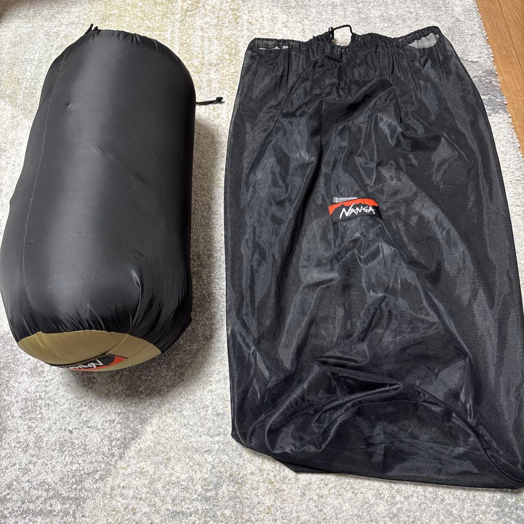 NANGA 山渓別注シュラフ1000DX ロング　コヨーテ　メッシュバック付き