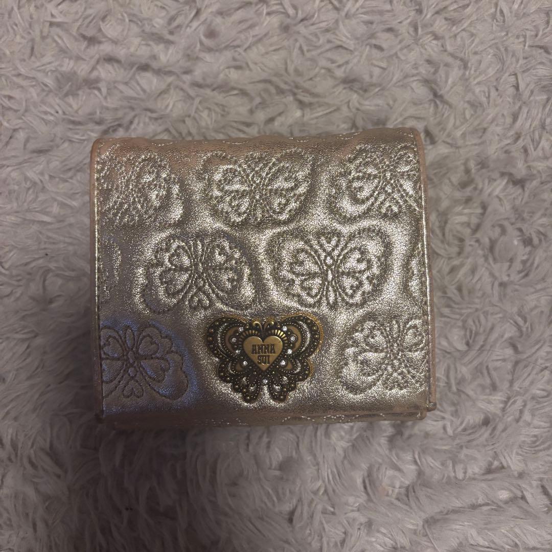 ANNA SUI ゴールド 二つ折り財布