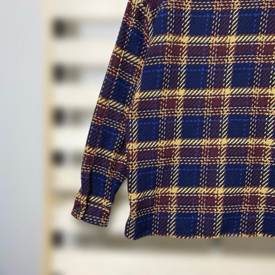 美品！wax london ワックスロンドン バスケットチェックシャツ L