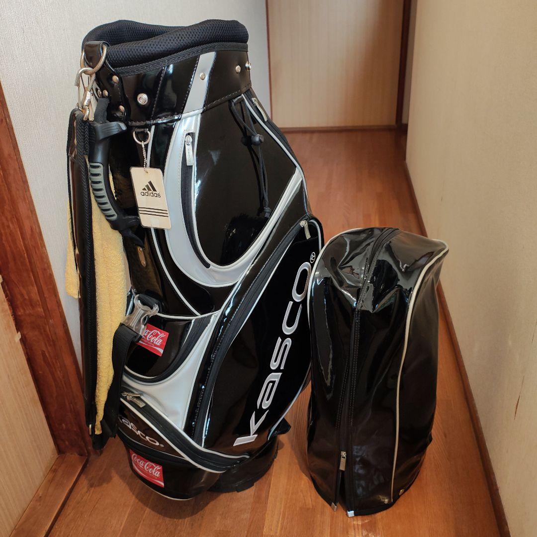 Kasco ゴルフキャディバッグ 黒エナメル
