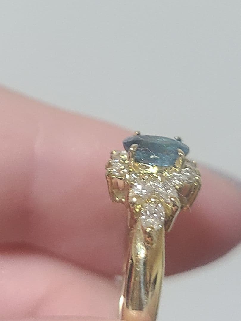 とらさま専用❤️濃色エイトリータ❤️パライバトルマリン　非加熱　リング　k18