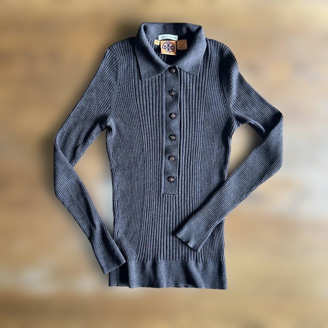 トリバーチ×バーグドルフ　襟付きプルオーバー ニット
