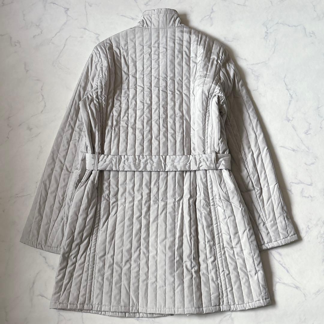 大きいサイズ最高級白タグ【Max Mara】ハイネックベルテット中綿コート　XL