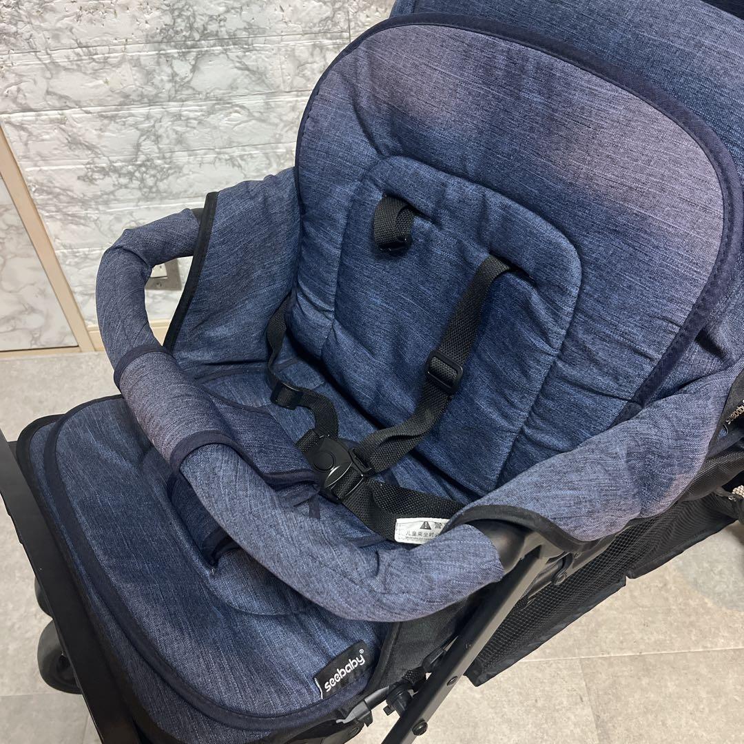 seebaby 2人乗りベビーカー　双子用ベビーカー