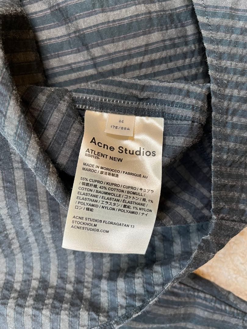 Acne Studios マルチストライプシャツ チャコールグレー 44