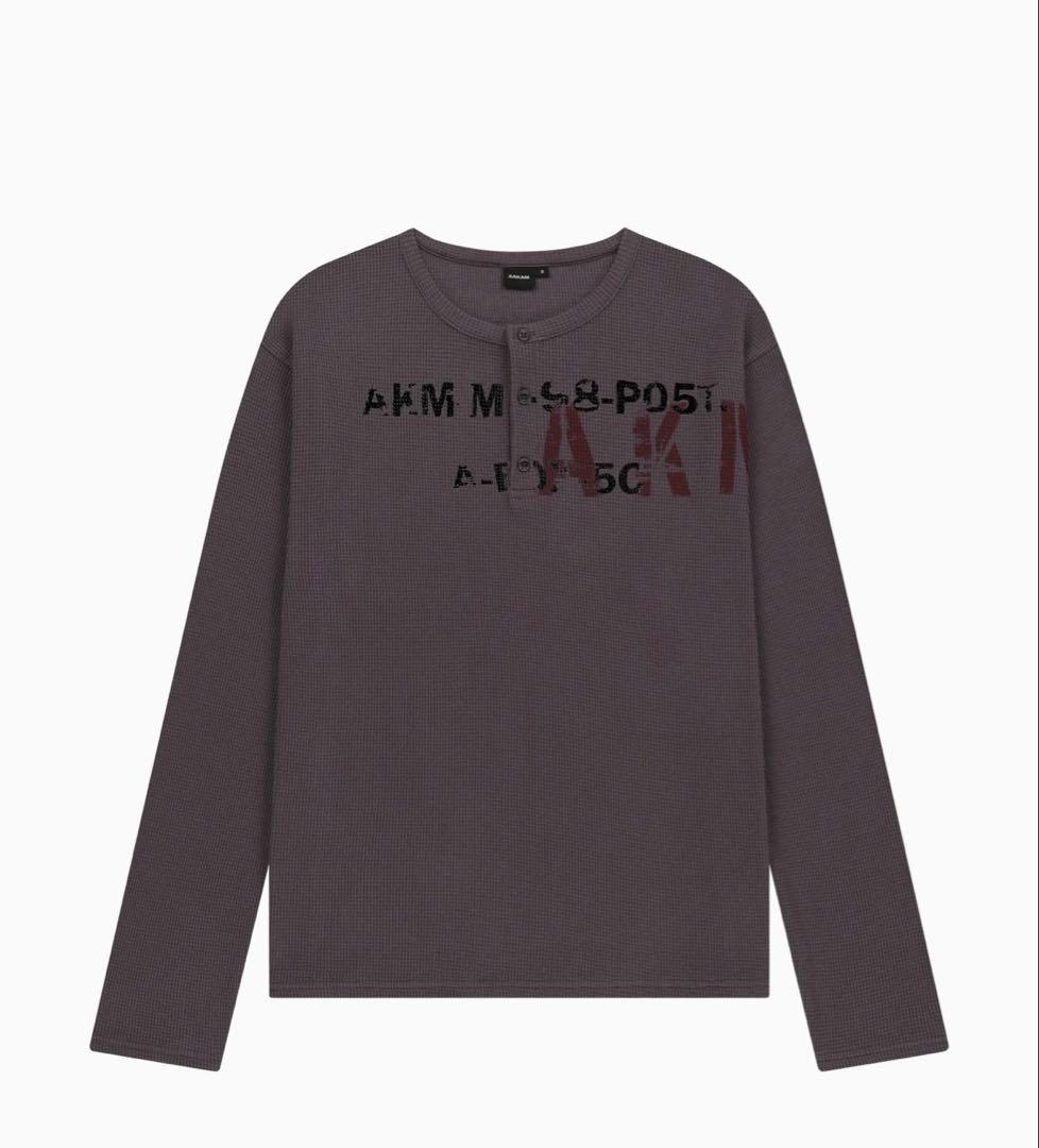 トップス aakam Waffle Henry Neck Long Sleeve