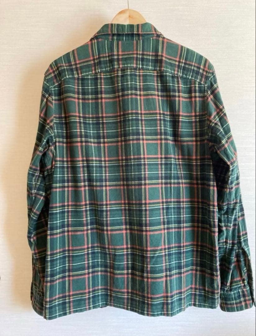 好配色RRL ダブルアールエル フランネル ワークシャツ ネルシャツ L