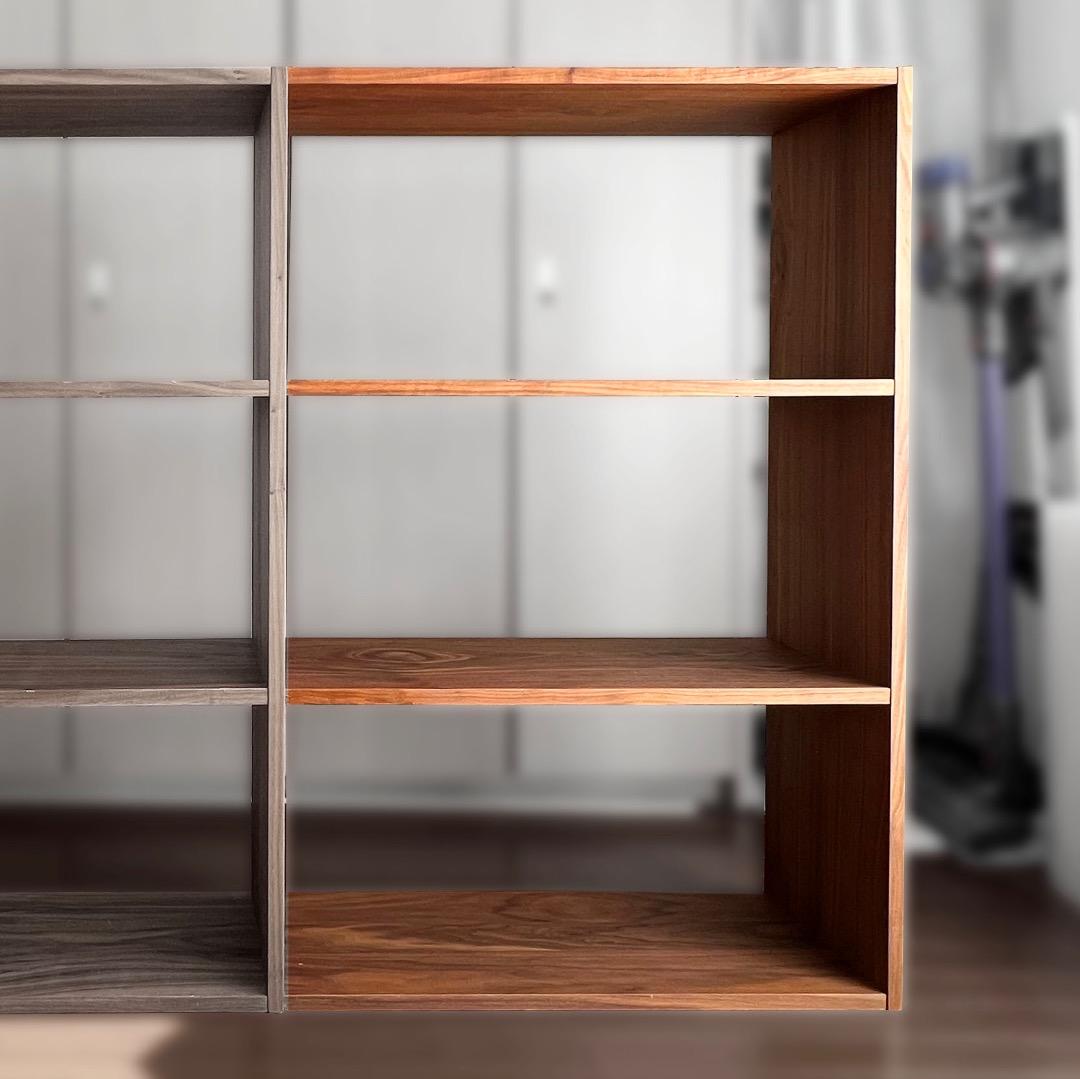 無印良品 スタッキングシェルフ・ワイド・追加３段・ウォールナット材
