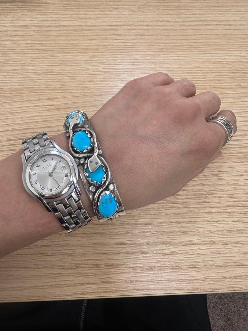 ターコイズ シルバー 925バングル