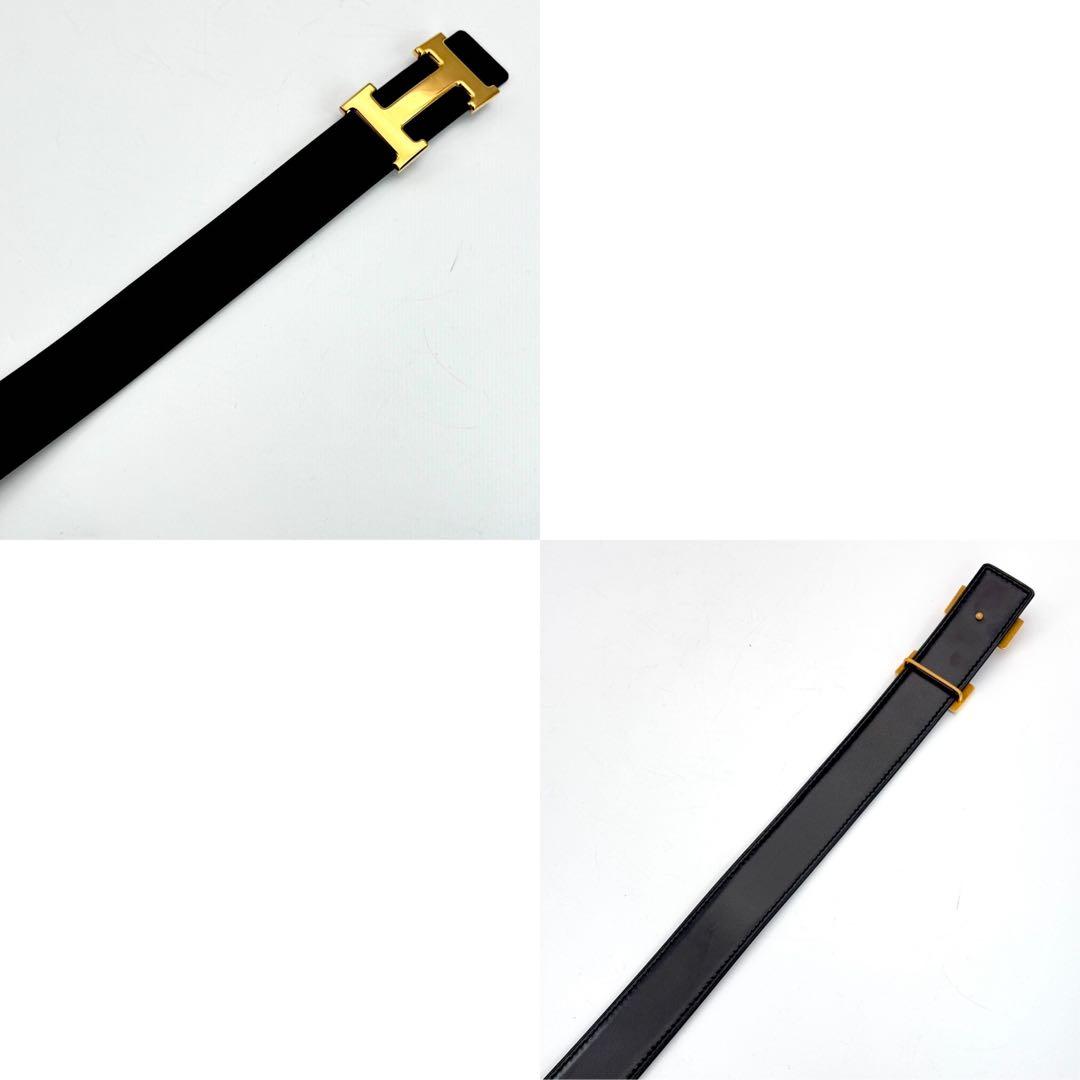 新品ベルト✨　エルメス　Hロゴ　コンスタンス　ベルト　ゴールド　グレインレザー
