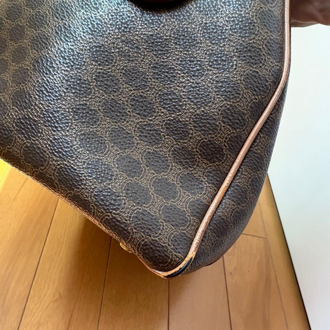 CELINE マカダム柄 ミニボストン ハンドバッグ