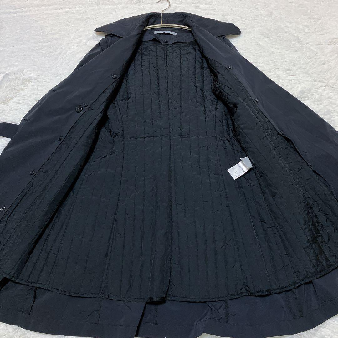 【美品】セオリーリュクス ライナー付 トレンチコート 黒 サイズ40/M