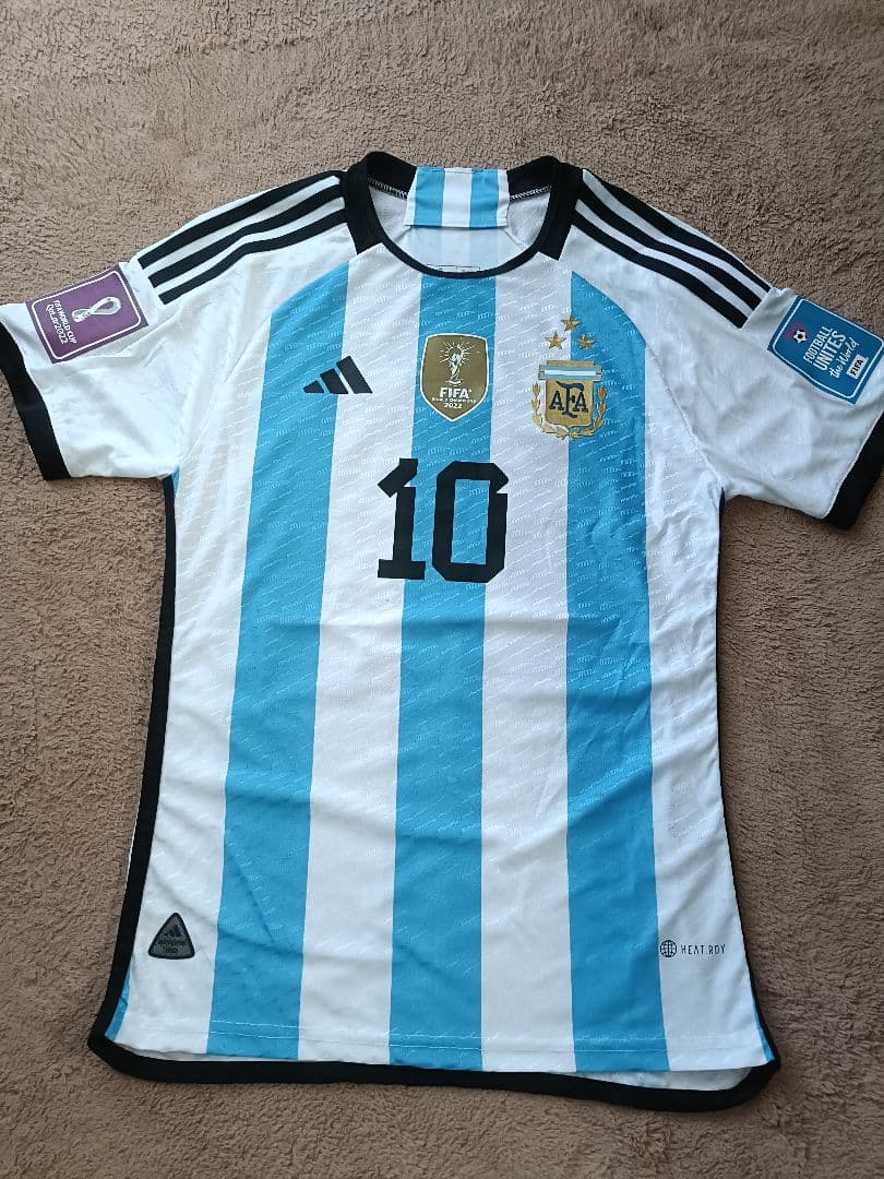 アルゼンチン代表 2022W杯カタール大会　メッシ10　オーセンティック