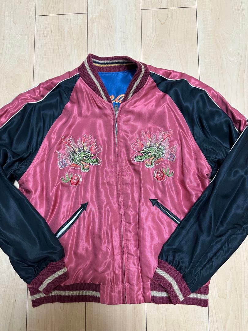 テーラー東洋 スカジャン TT11781 M 虎 舞妓 リバーシブル サテン