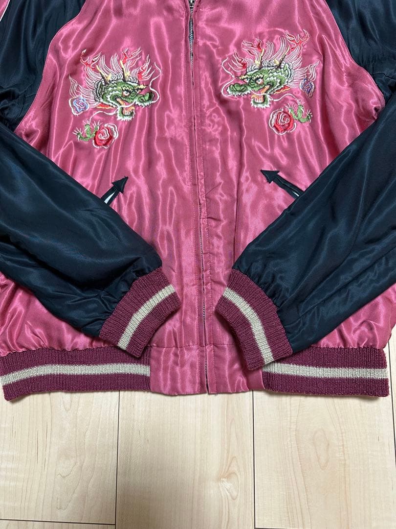 テーラー東洋 スカジャン TT11781 M 虎 舞妓 リバーシブル サテン