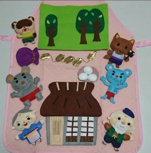 ご確認用　ねずみのすもう　エプロンシアター用人形