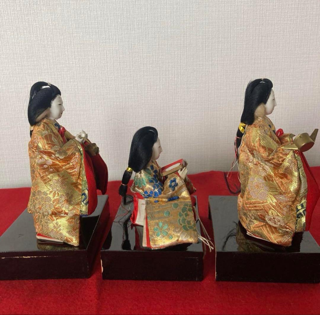 雛人形　三人官女　1956年　ビンテージ & 高杯2個
